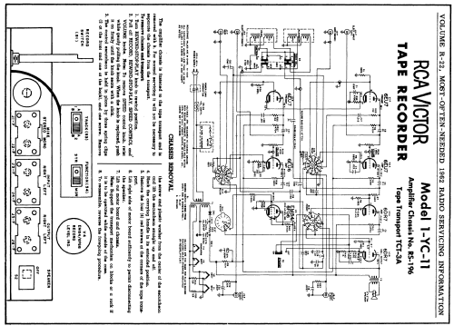 1-YC-11 Ch= RS-196 + TCT-3A; RCA RCA Victor Co. (ID = 163591) Sonido-V