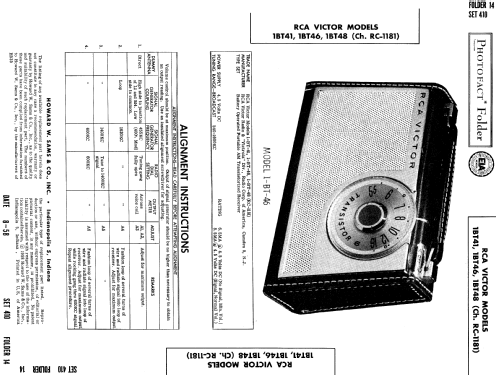 1BT41 Ch= RC-1181; RCA RCA Victor Co. (ID = 798196) Radio