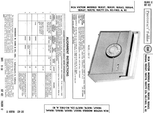 1BX78 Ch= RC-1183B; RCA RCA Victor Co. (ID = 749712) Radio