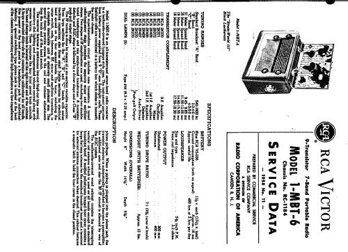 1MBT6 'Strato- World 3' Ch= RC-1184; RCA RCA Victor Co. (ID = 248260) Radio