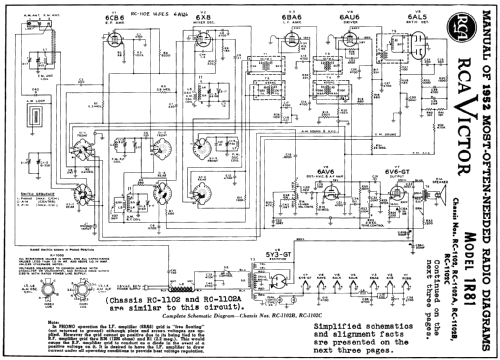 1R81 Ch= RC-1102A; RCA RCA Victor Co. (ID = 148844) Radio