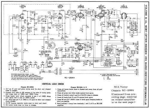 1VE086 Ch= RC-1206A + RS-193 ; RCA RCA Victor Co. (ID = 162245) Radio