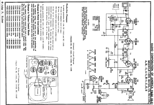 1X51 Ch= RC 1104-1; RCA RCA Victor Co. (ID = 96235) Radio