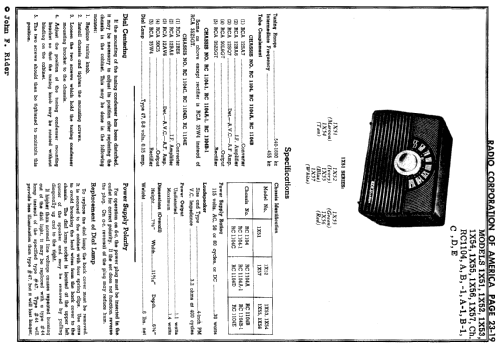 1X51 Ch= RC 1104-1; RCA RCA Victor Co. (ID = 96237) Radio