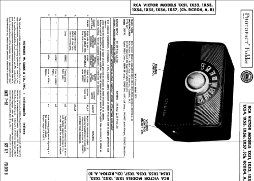 1X52 Ch= RC1104A; RCA RCA Victor Co. (ID = 510962) Radio