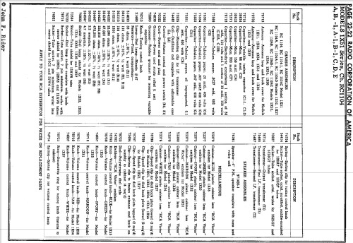 1X52 Ch= RC1104D; RCA RCA Victor Co. (ID = 96255) Radio