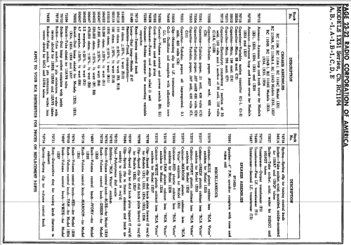 1X52 Ch= RC1104B-1; RCA RCA Victor Co. (ID = 98354) Radio