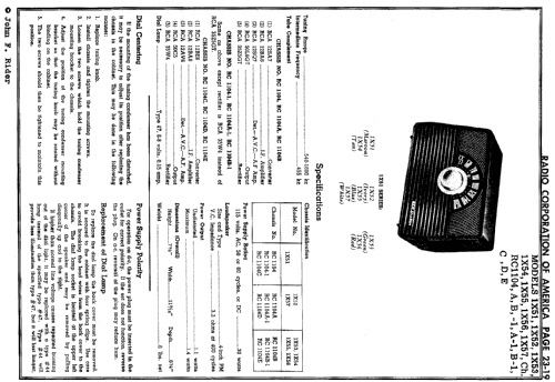 1X54 Ch= RC 1104B-1; RCA RCA Victor Co. (ID = 96286) Radio