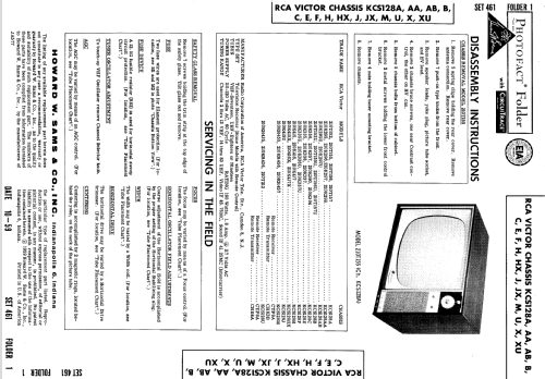 210K295U, 210K297U, 210K415U Ch= KCS128AB, J; RCA RCA Victor Co. (ID = 627071) Television