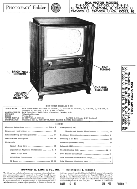 21-T-322 Ch= KCS82, B; RCA RCA Victor Co. (ID = 3175851) Television