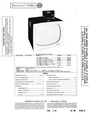 21-T-6227 Ch= KCS96D; RCA RCA Victor Co. (ID = 2750607) Television