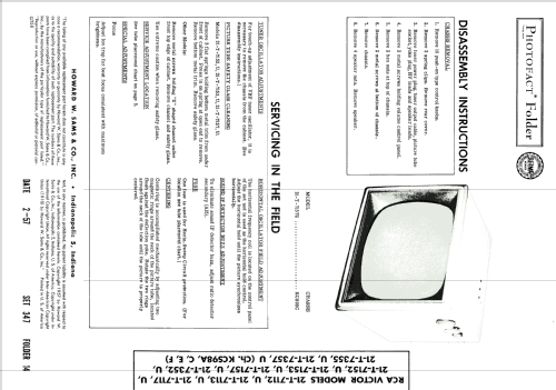 21-T-7357U Ch= KCS98F; RCA RCA Victor Co. (ID = 1839542) Televisore
