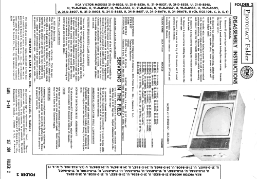 21D8565U Ch= KCS108F; RCA RCA Victor Co. (ID = 2546884) Television