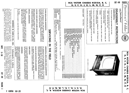 21D9516U Ch= KCS121F; RCA RCA Victor Co. (ID = 862704) Television