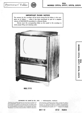 21T179 'Clarendon' Ch= KCS68C; RCA RCA Victor Co. (ID = 3013393) Television