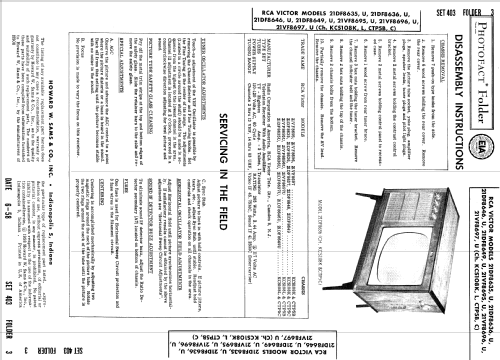 21VF8697U Ch= KCS108L & CTP5B; RCA RCA Victor Co. (ID = 836826) Fernseh-E