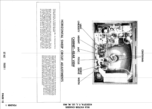 240K495, 240K496, 240K497 CH= KCS127L; RCA RCA Victor Co. (ID = 628861) Televisión