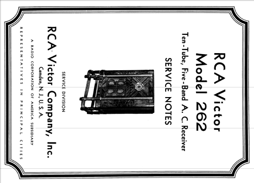 262 ; RCA RCA Victor Co. (ID = 946119) Radio