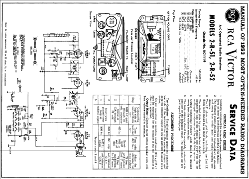 2-R-51 Ch= RC-1119; RCA RCA Victor Co. (ID = 164812) Radio