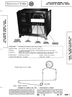 2-S-10 Ch= RC-1111 RS-141; RCA RCA Victor Co. (ID = 3183431) Radio