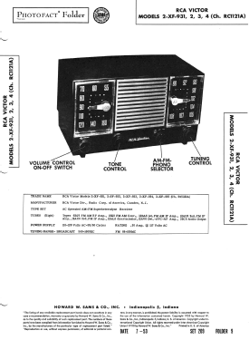 2-XF-934 'The Townley' Ch= RC-1121A; RCA RCA Victor Co. (ID = 3180956) Radio
