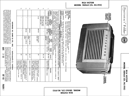 2BX63 Ch= RC-1115; RCA RCA Victor Co. (ID = 958752) Radio