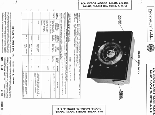 2C514 Ch= RC-1118; RCA RCA Victor Co. (ID = 982491) Radio