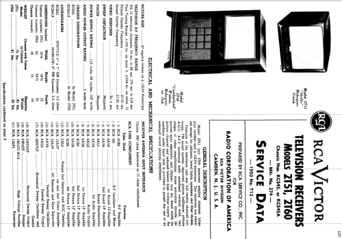 2T60 'Cumberland' Ch= KCS45A; RCA RCA Victor Co. (ID = 1397382) Televisore