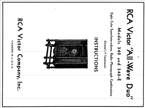 340E All Wave Duo; RCA RCA Victor Co. (ID = 947056) Radio