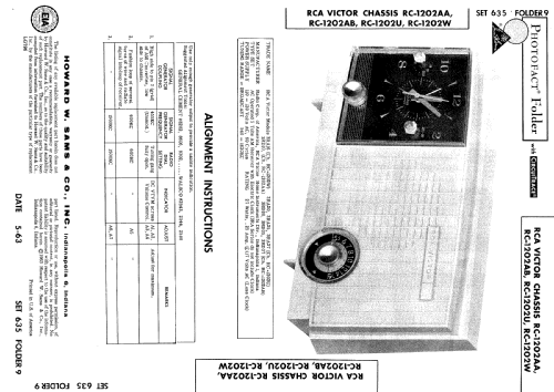 3-RA-16 Ch= RC-1202W; RCA RCA Victor Co. (ID = 510902) Radio