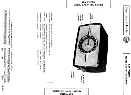 3-RF-91 'Woodland' Ch= RC1129; RCA RCA Victor Co. (ID = 510039) Radio