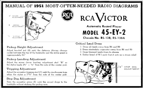 45-EY-2 Ch= RS-138A; RCA RCA Victor Co. (ID = 130186) R-Player