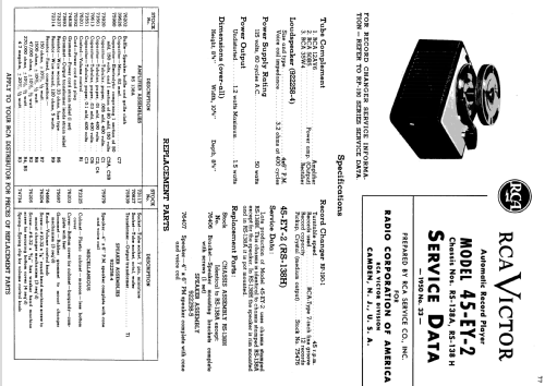 45-EY-2 Ch= RS-138F; RCA RCA Victor Co. (ID = 1384206) Sonido-V