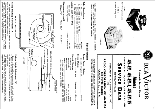 45-EY Ch= RS-132-F; RCA RCA Victor Co. (ID = 1382953) Sonido-V