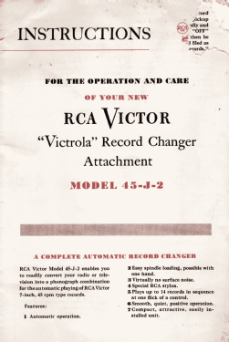 45-J-2 ; RCA RCA Victor Co. (ID = 3019558) R-Player