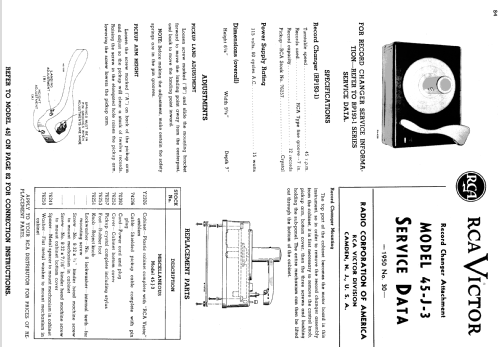 45-J-3 ; RCA RCA Victor Co. (ID = 1392161) R-Player