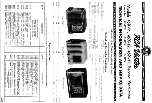 45X-12 Ch= RC-459D; RCA RCA Victor Co. (ID = 991384) Radio