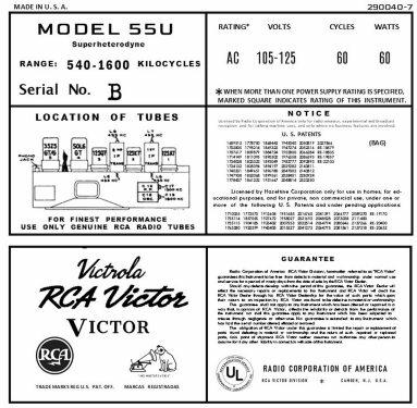 55U Ch= RC-1017; RCA RCA Victor Co. (ID = 3058517) Radio