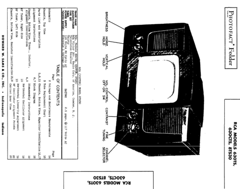 630TS Ch= KCS 20A; RCA RCA Victor Co. (ID = 416850) Télévision