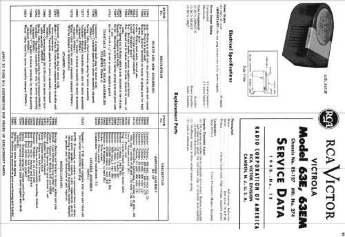 63EM Ch=RS-127; RCA RCA Victor Co. (ID = 1107346) Reg-Riprod