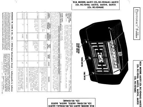 66X11 Ch= RC-1046A; RCA RCA Victor Co. (ID = 910078) Radio