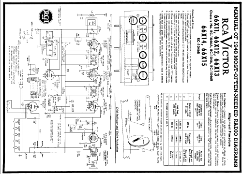 66X11 Ch= RC-1046A; RCA RCA Victor Co. (ID = 91103) Radio