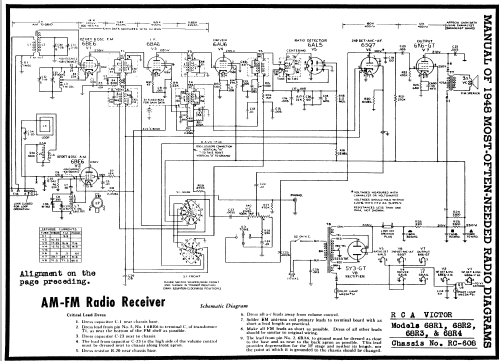 68R3 Ch= RC-608; RCA RCA Victor Co. (ID = 91119) Radio