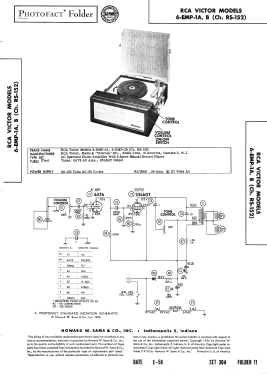 6-EMP-1A Ch=RS-152; RCA RCA Victor Co. (ID = 2712819) R-Player