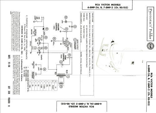 6-EMP-2A Ch=RS-153; RCA RCA Victor Co. (ID = 1997445) R-Player