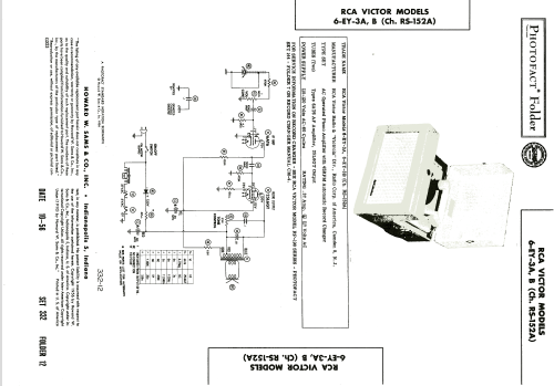 6-EY-3B Ch= RS-152B; RCA RCA Victor Co. (ID = 1928209) R-Player