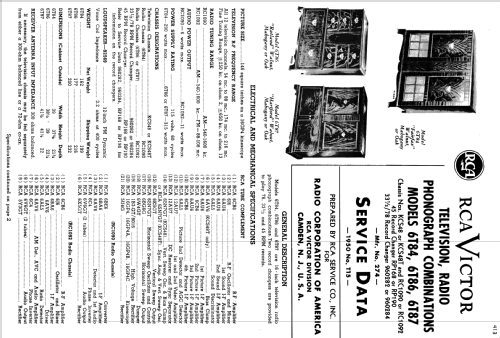 6-T-87 'Hartford' Ch= KCS48T & RC1092; RCA RCA Victor Co. (ID = 1395438) TV-Radio