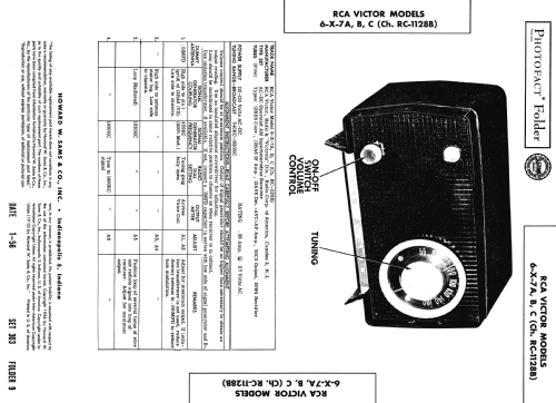 6-X-7B Ch= RC-1128B; RCA RCA Victor Co. (ID = 2700230) Radio