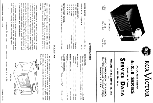 6-X-8A 'The Wilshire' Ch= RC-1146; RCA RCA Victor Co. (ID = 1588729) Radio