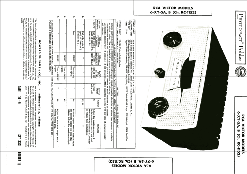 6-XY-5A Ch=RC-1152; RCA RCA Victor Co. (ID = 1932170) Radio